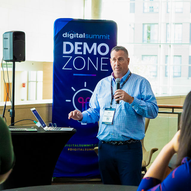Product demonstration at trade show event in Raleigh NC