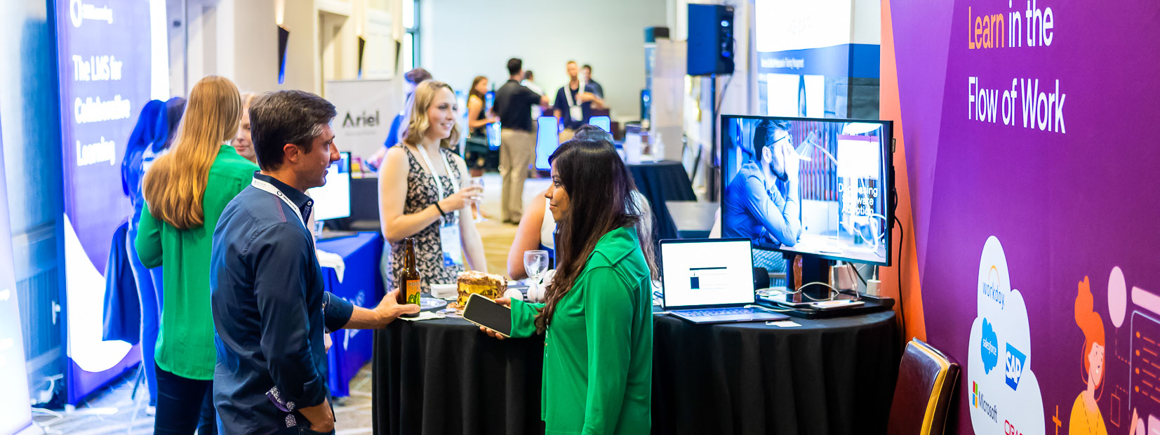 Wide view of a corporate trade show and expo event in Raleigh NC
